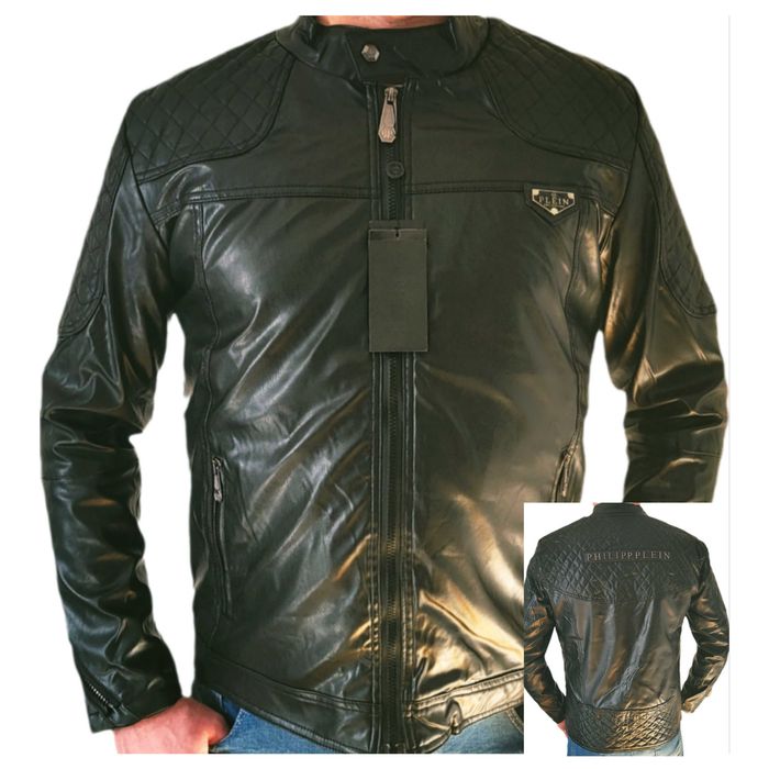 Philipp Plein Kurtka Męska Ramoneska Eco S-3XL