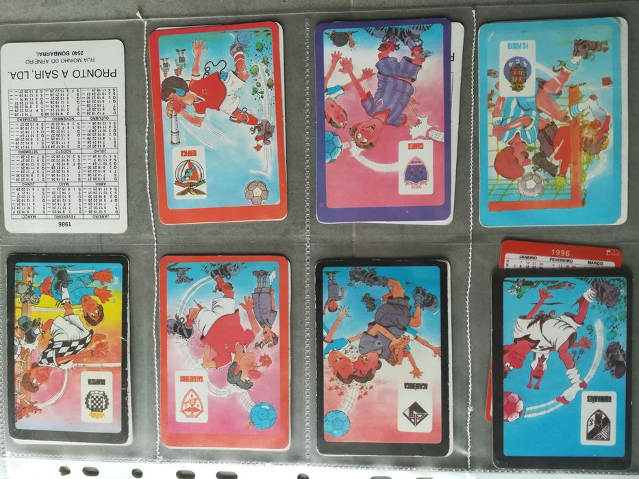 Coleção calendários antigos (futebol, filmes, concelhos)