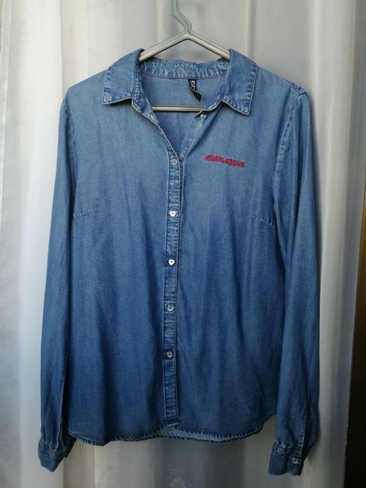 Camisa cor ganga com bordado Pieces - NOVA (ENVIO GRÁTIS)