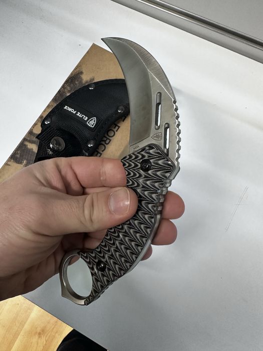 Nóż karambit elite force mocny duzy fulltang