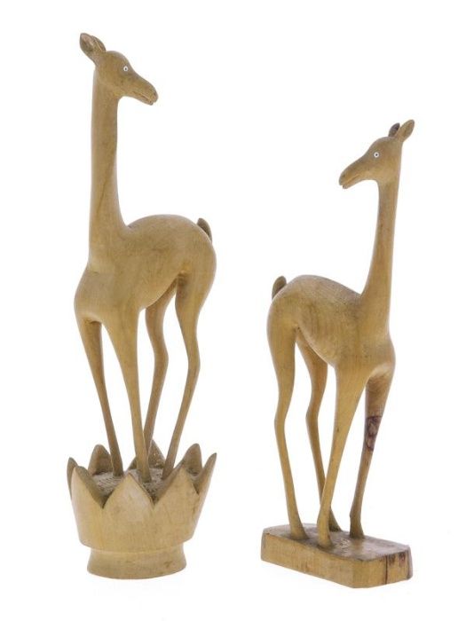 Arte tribal Africana, conjunto de 4 ANTÍLOPES