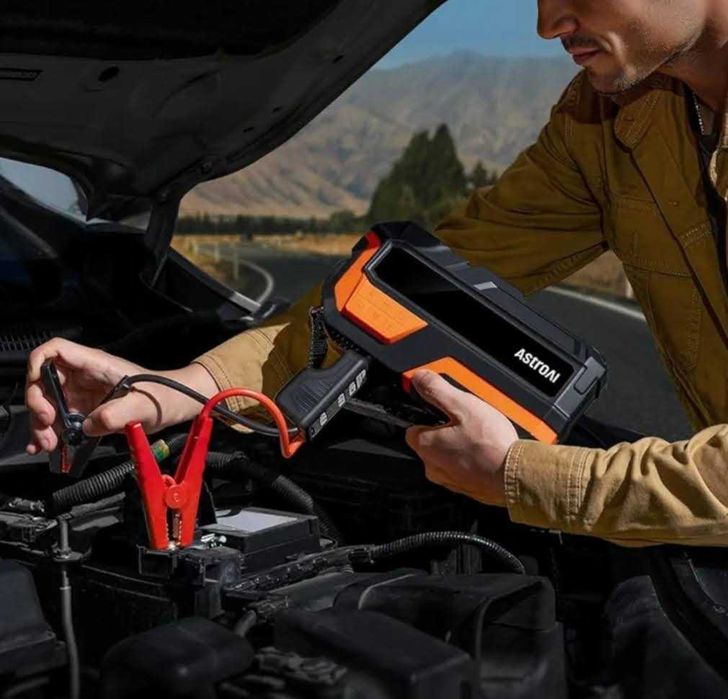 POWERBANK BOOSTER jump starter ze sprężarką powietrza latarka 6000A