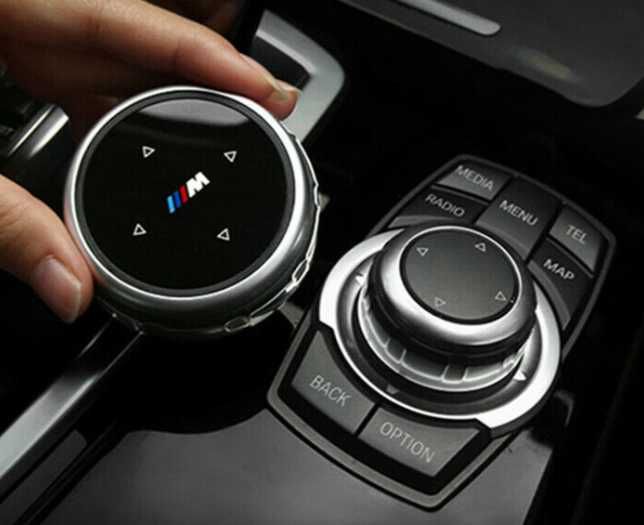 Botão capa multimédia IDrive com logo ///M BMW série E e F
