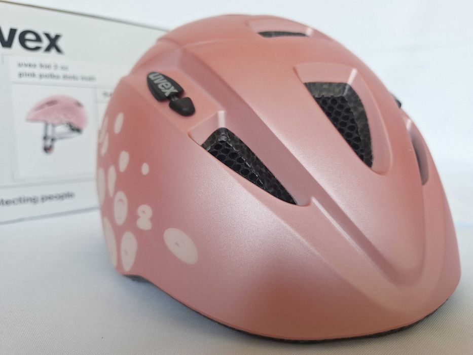 Kask rowerowy dziecięcy Uvex Kid 2 CC Pink Polka Dots XS/S 46-52cm