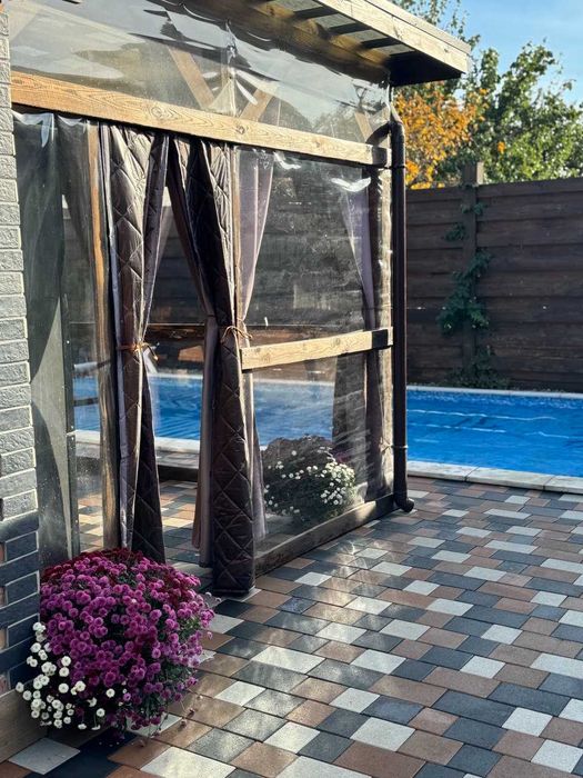 Аренда  дома, бассейн с подогревом, закрытая беседка, баня на дровах