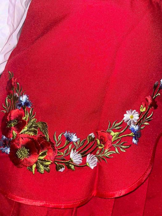 Нарядный костюм с ручной вышивкой в украинском стиле:вышиванка + юбка