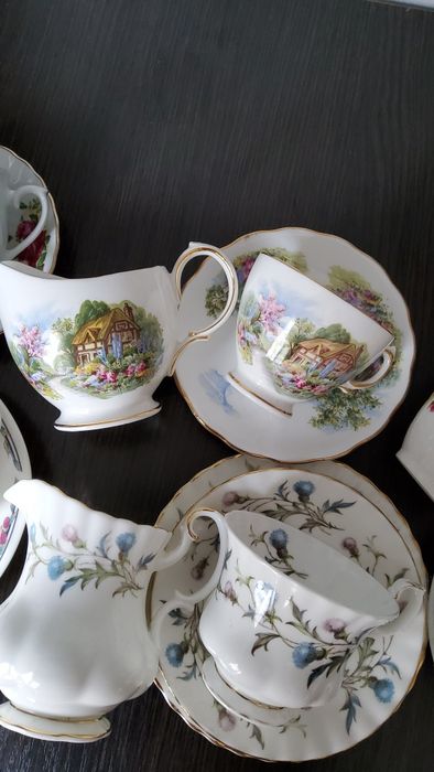 Чайна пара чашка, чайне тріо Royal Doulton Albert