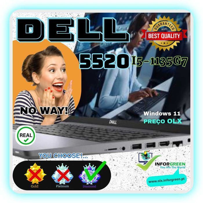 Portátil Dell 5520 i5-1135G7 - GARANTIA 3 ANOS + 1 OFERTA ESPECIAL - IVA INCLUÍDO - QUER DESCONTAR 60€?
