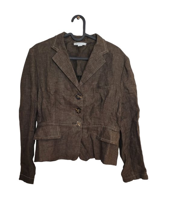 lniany żakiet marynarka Marella made in italy fashion moda zalando y2k