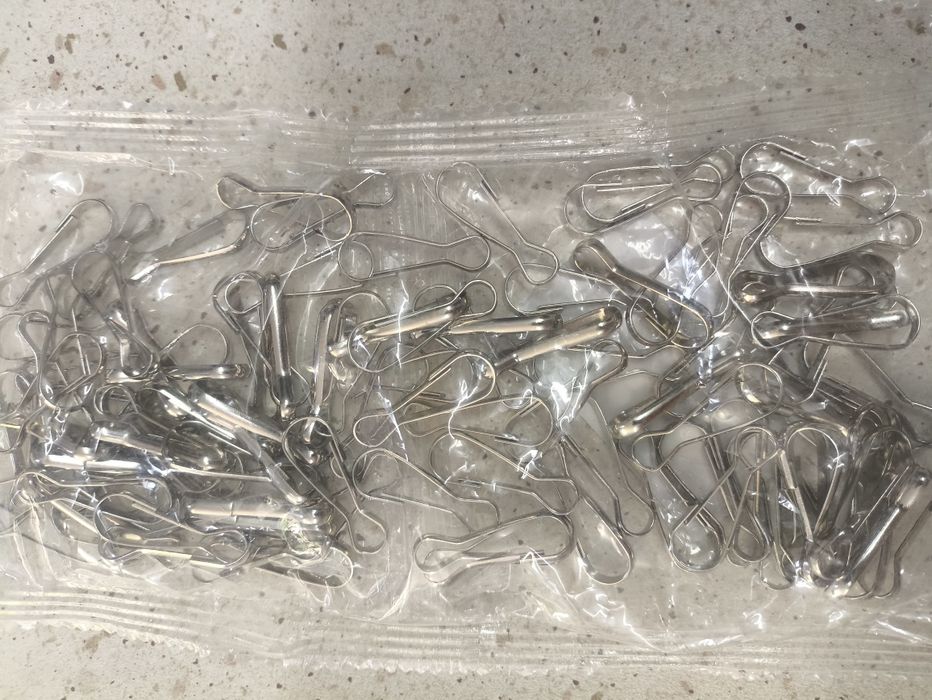 Zestaw Karabińczyk prosty 10 mm x 32 mm nikiel.