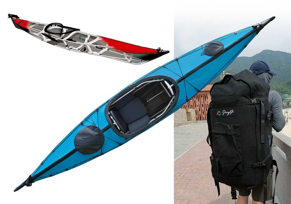 Kajak składany Peng Yi Yu-39 1-osobowy jednoosobowy lekki PVC dł. 3,9m