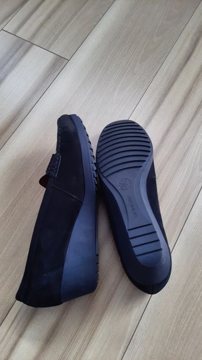 Czarne skórzane baleriny ARA# buty wsuwane r. 40