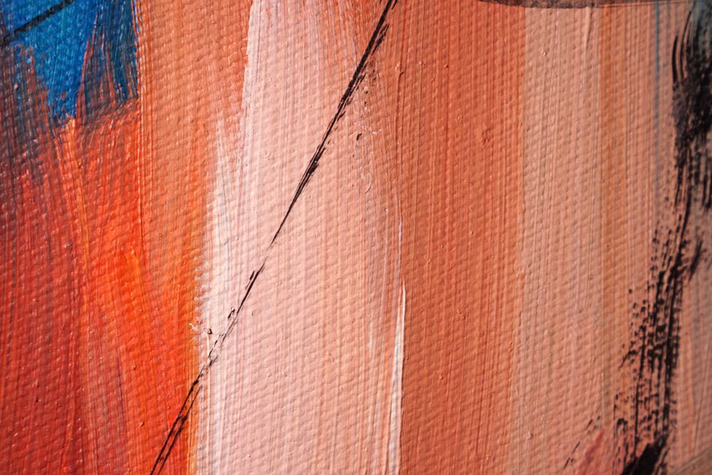 Duży obraz 80x100 ręcznie malowany akryl na płótnie abstrakcja portret