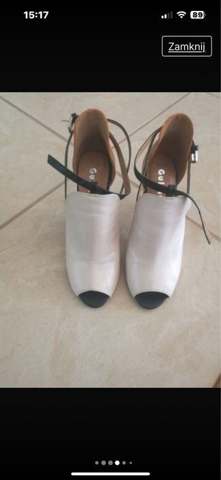 Buty na wysokim obcasie skorzane