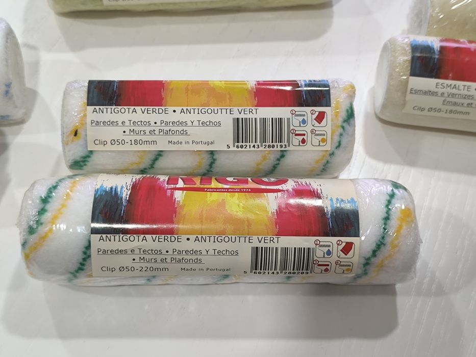 Rolos de Pintura RIGO Novos – Vários (Microfibra, Antigota, Exterior)
