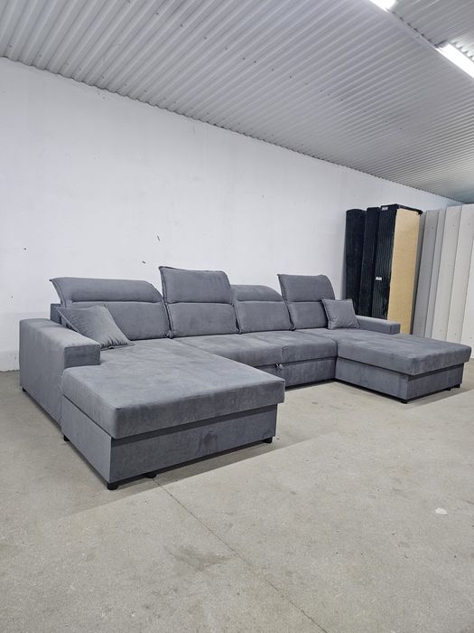 Narożnik U prosto od producenta rozkładany regulowane zagłówki