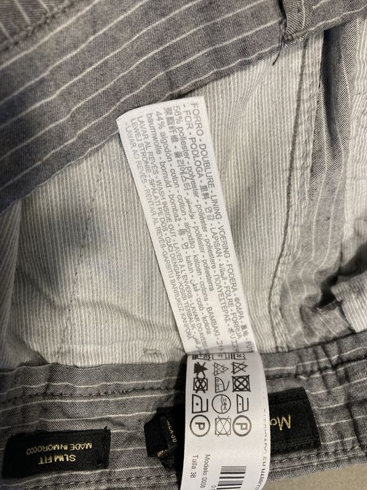 Massimo Dutti szare spodnie prążek, slim fit, r. 38