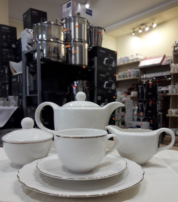 Garnitur do kawy 12/27 Aloha-FBC 23011 ecru porcelana KAROLINA