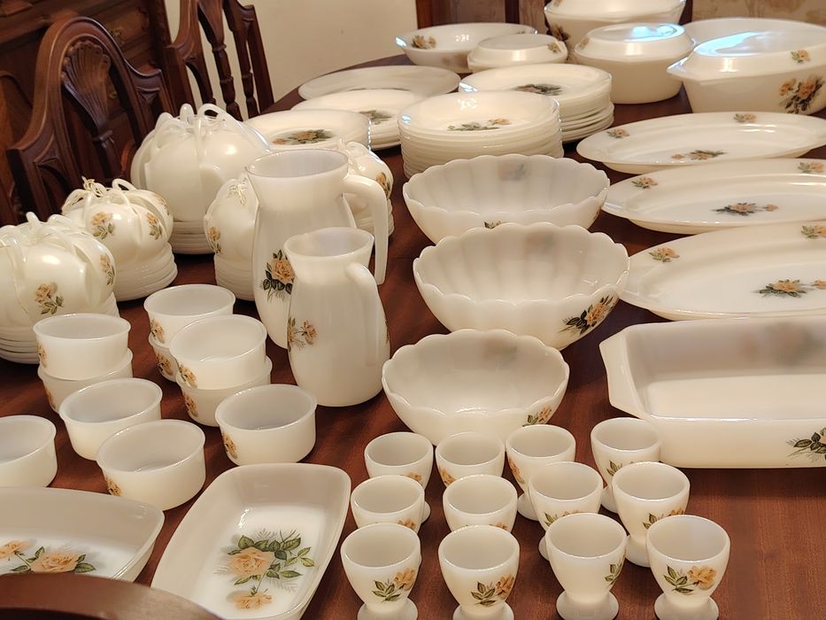 Serviço de Pyrex Arcopal tema das Rosas