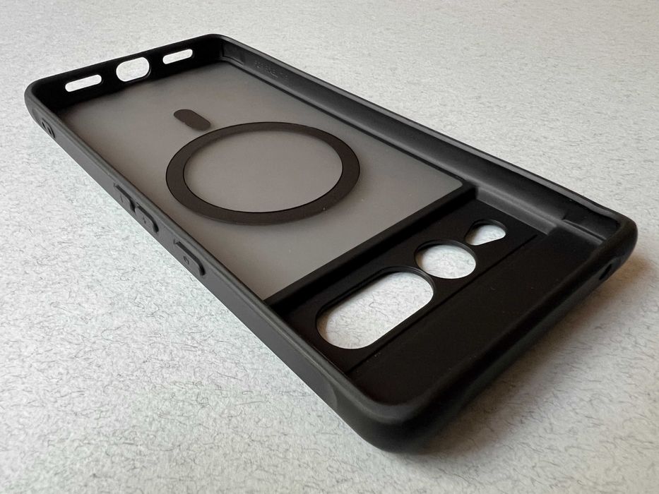 Google Pixel 7 Pro чохол Magnetic MagSafe чорний силікон TPU чехол