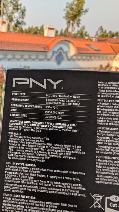 PNY 250GB SSD NVMe64283922654978121
