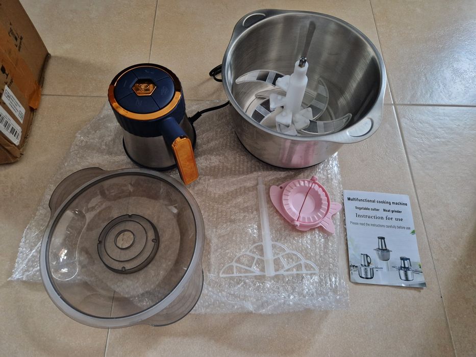 Processador elétrico de alimentos 500W de aço inoxidável 5L