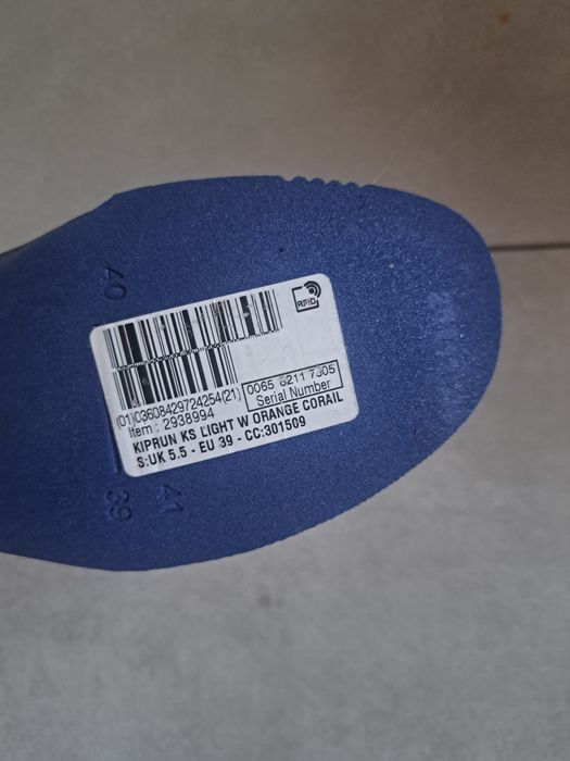 Buty sportowe do biegania KIPRUN damskie r. 39 24,5 cm pomarańczowo-gr