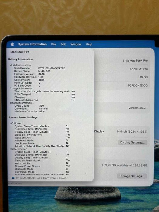 MacBook Pro 14 16 512GB M1 Pro