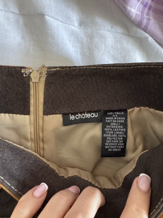 Шкіряна спідниця юбка вінтаж