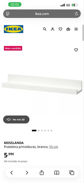 Parteleira ikea branca