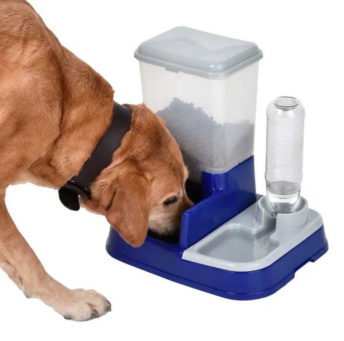 Dispensador de água e ração para animais, como NOVO!