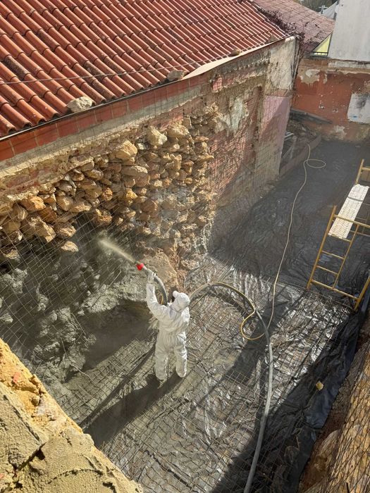 Projeção de betão Gunite