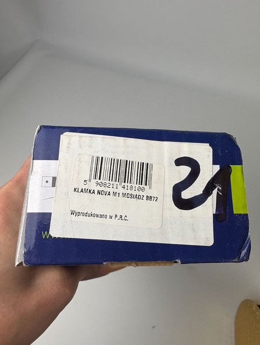 nowa złota klamka mosiądz domino nova