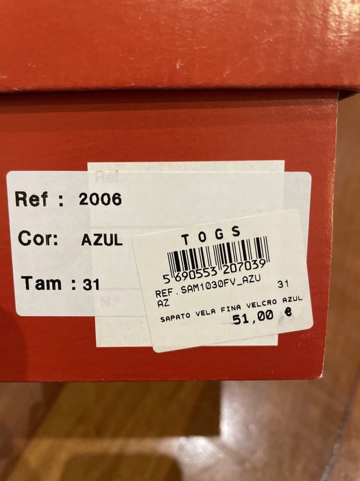 Sapatos vela 31 azul escuro