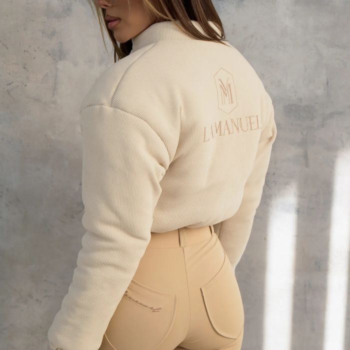 Kurtka damska La Manuel Puffer Uni czarna beżowa camel premium