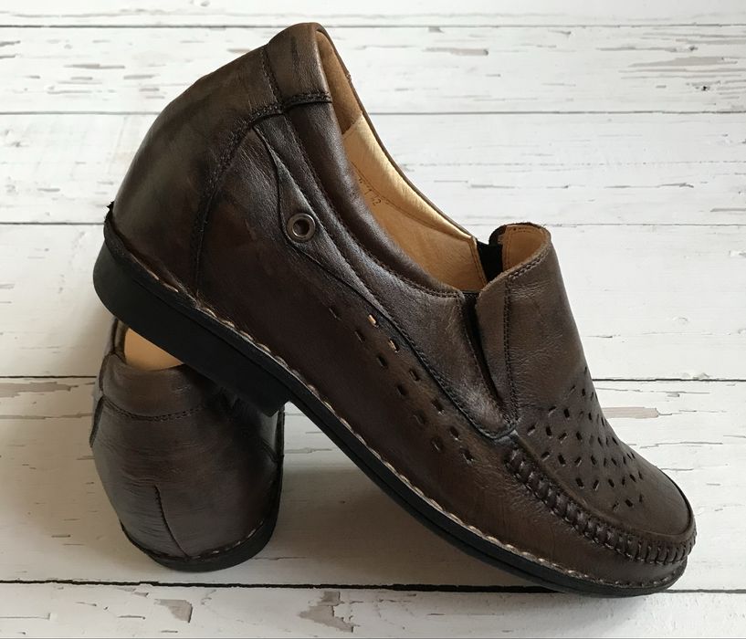 Włoskie Męskie Mokasyny Podwyższające Mario Bertulli 42/43 Skóra Nowe