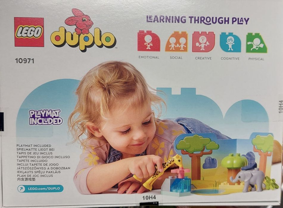 Zestaw klocków Duplo Lego, +2lata, dzikie zwierzęta z Afryki, nowe
