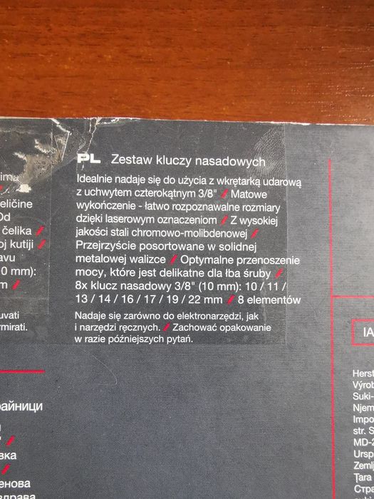 Zestaw kluczy nasadowych PARKSIDE Performance 3/8"