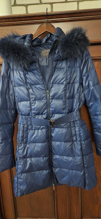Kurtka granatowa pikowana z kapturem LeeCouper rozmiar 38