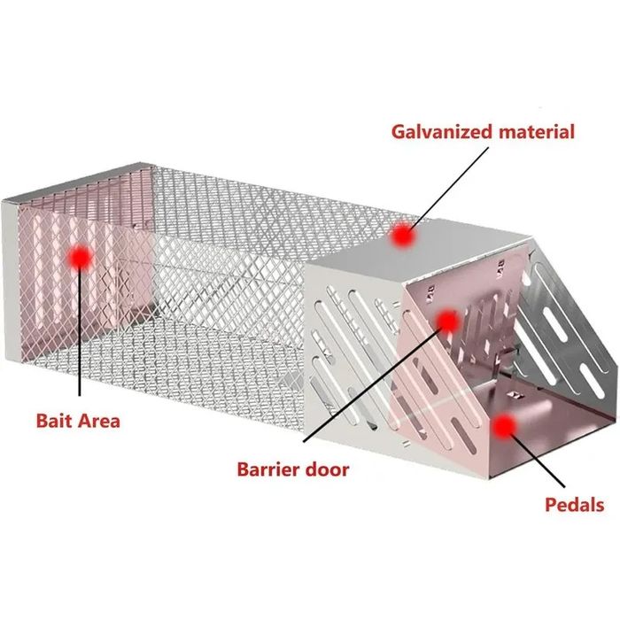 Большая гуманная крысоловка,  ловушка для мышей, крыс, ласок, кротов