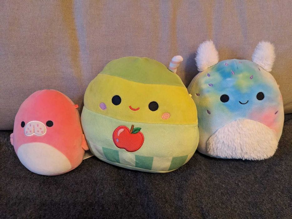 pluszaki squishmallows 9 sztuk duże i małe