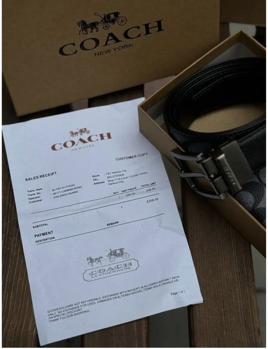 Чоловічий набір Coach/ ремінь + гаманець