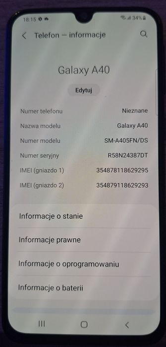 Samsung galaxy a40