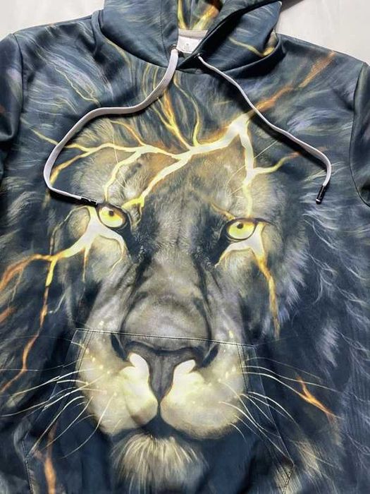 LEW LION KOT męska bluza z  kapturem rozmiar/ hoodie  S