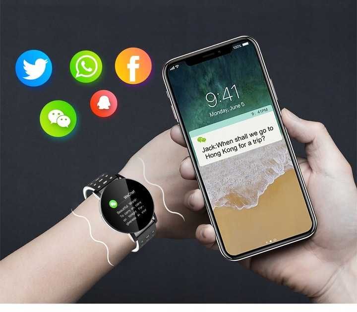 SPORTOWY zegarek Bluetooth smartwatch dla mężczyzny kobiety UNISEX