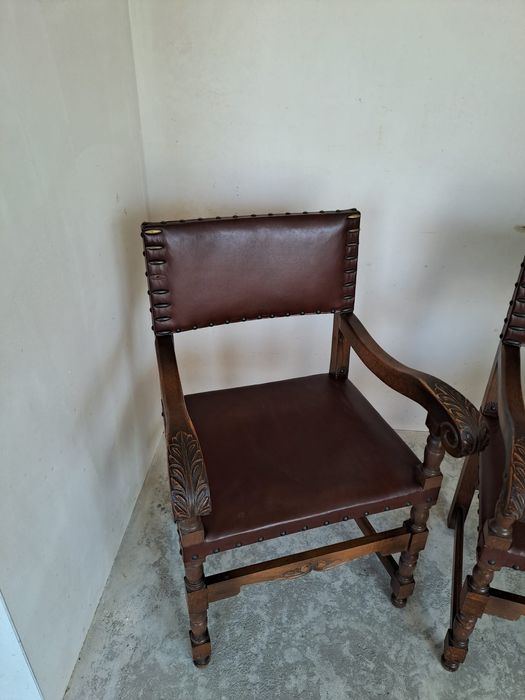 Krzesła drewniane fotele tron