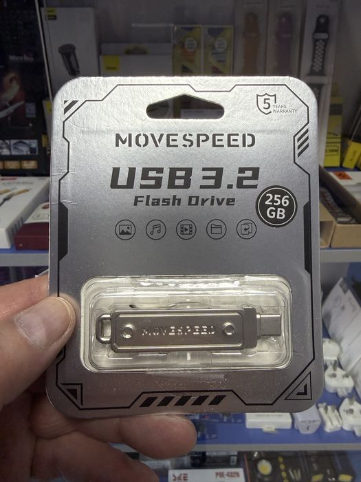  Флешка Apple  iPhone,iPad,MacBook 2-в-1 USB + Type-C MOVESPEED 256GB