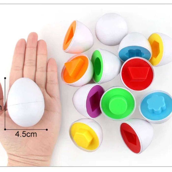 Ovos Didáticos Montessori - Brinquedo Educativo para Cores e Formas