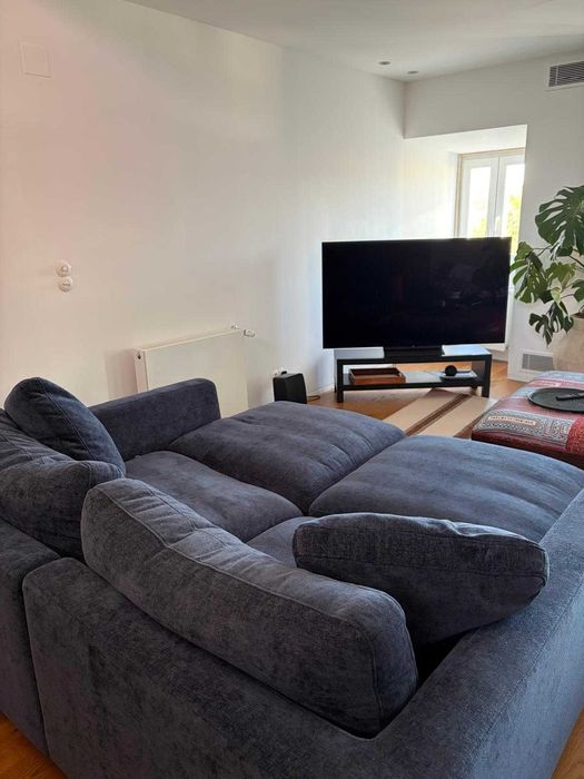Kave Home Sofa Chaise Azul