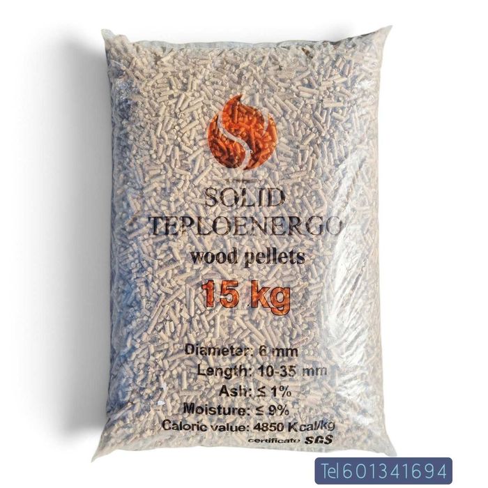 Pellet drzewny Świerkowo-Dębowy 18.4MJ/kg SOLID 6mm  Atest FSC Pelet